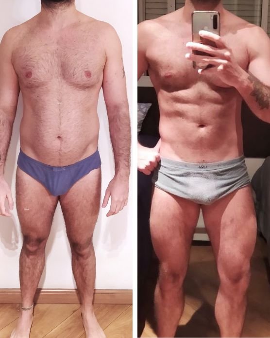 Antes e depois grade